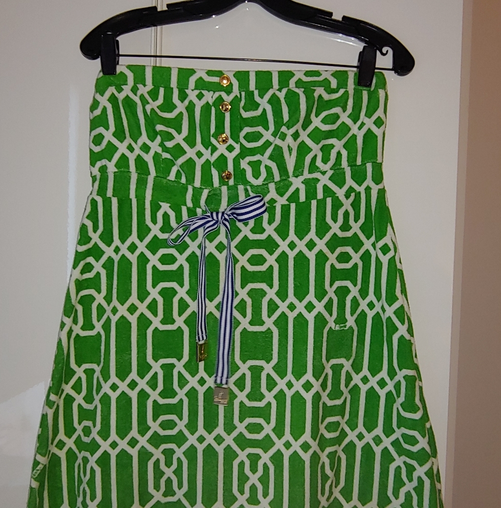 t-bags Los Angeles terry cloth strapless dress